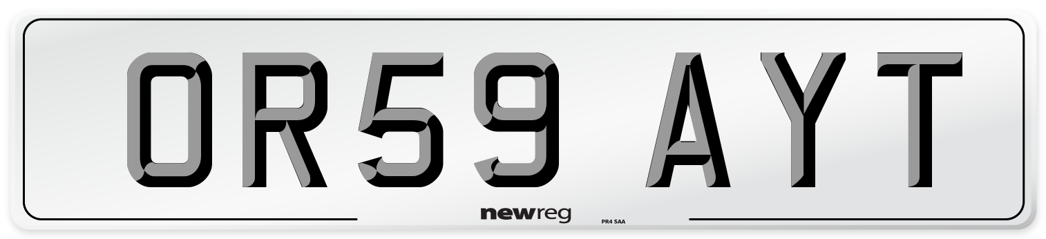 OR59 AYT Number Plate from New Reg